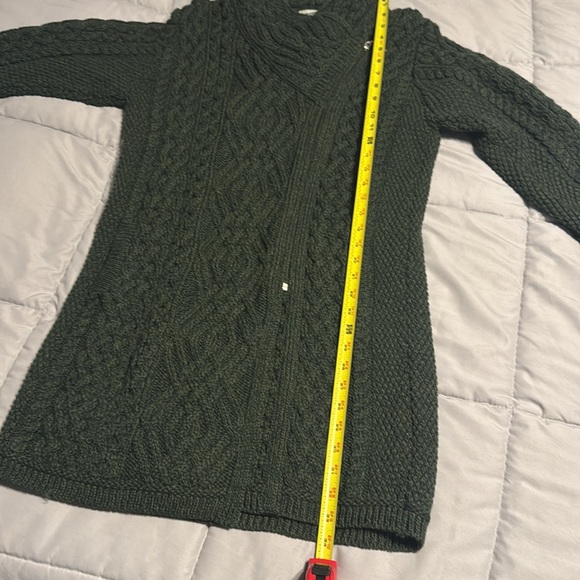 Aran Crafts Ireland Dark Gray Side Zip 100% Wool Sweater - Picture 13 of 13